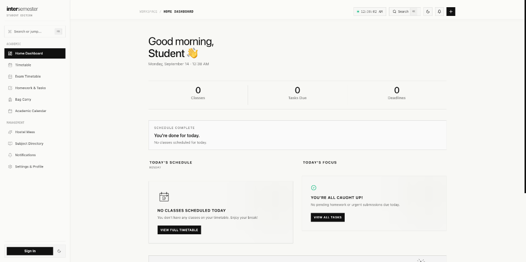InterSemester Android App