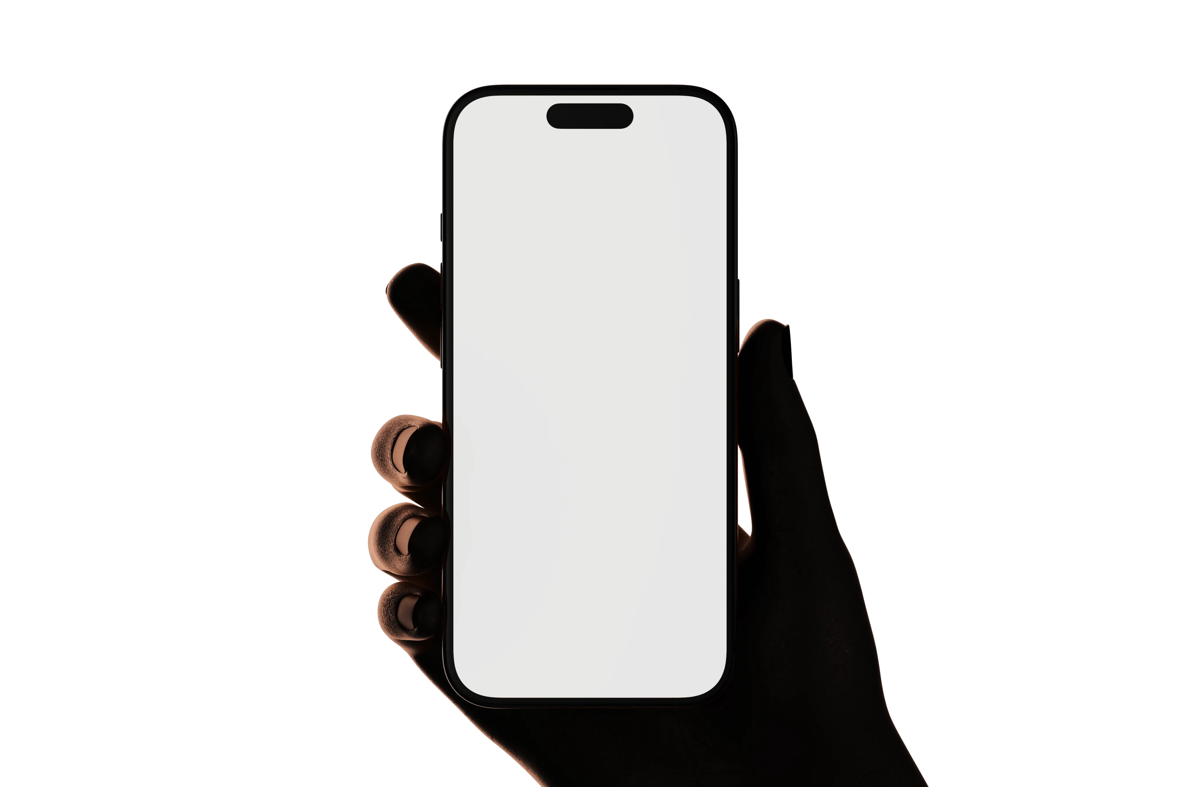 Hand holding phone