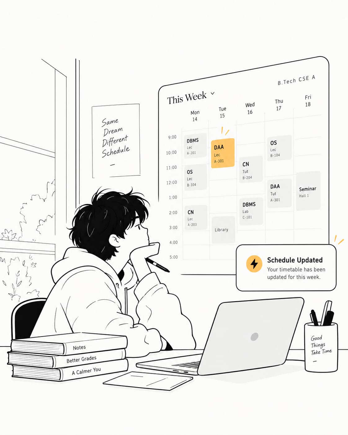 Real-time batch timetable